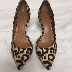 JCrew leopard print pumps size 7.5
